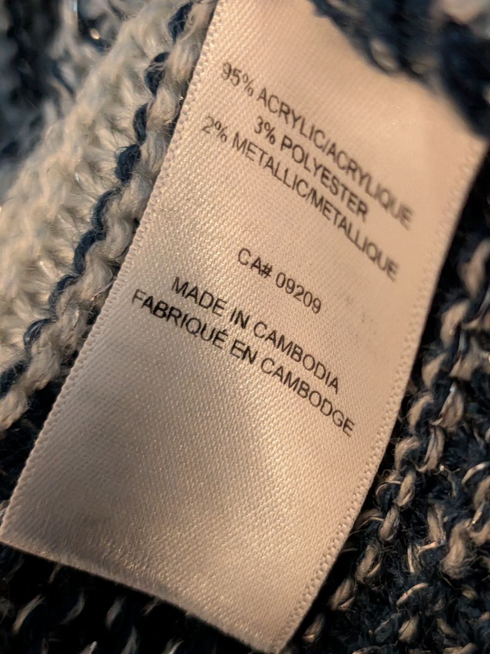 cleo Navy and White Striped Crewneck Sweater - Picture 6 of 6